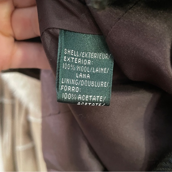 Lauren Ralph Lauren Wool Green Plaid Blazer - Picture 5 of 8